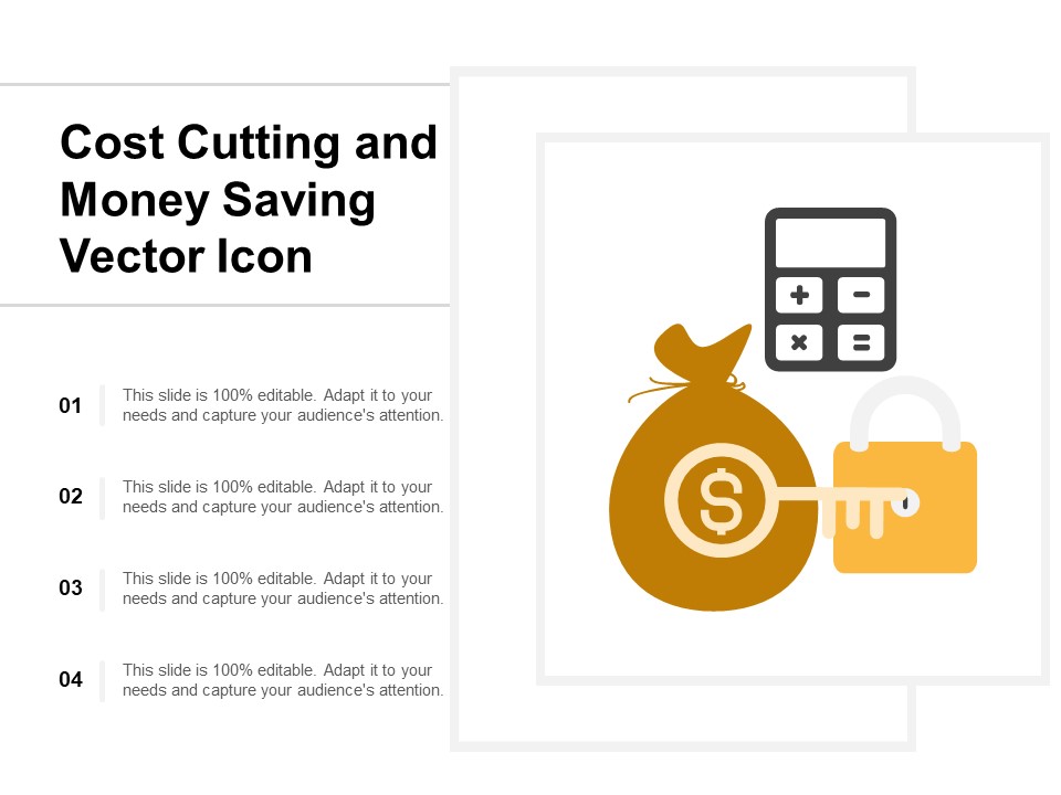 Cost Cutting And Money Saving Vector Icon Ppt PowerPoint Presentation Summary Objects