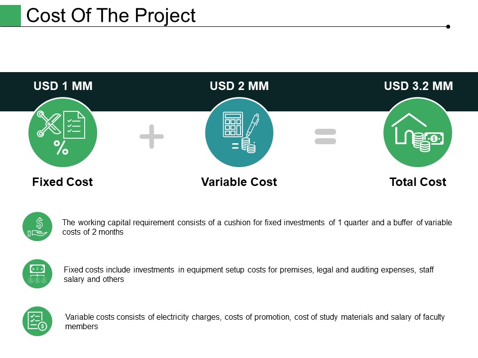 Cost Of The Project Ppt PowerPoint Presentation Visual Aids Portfolio