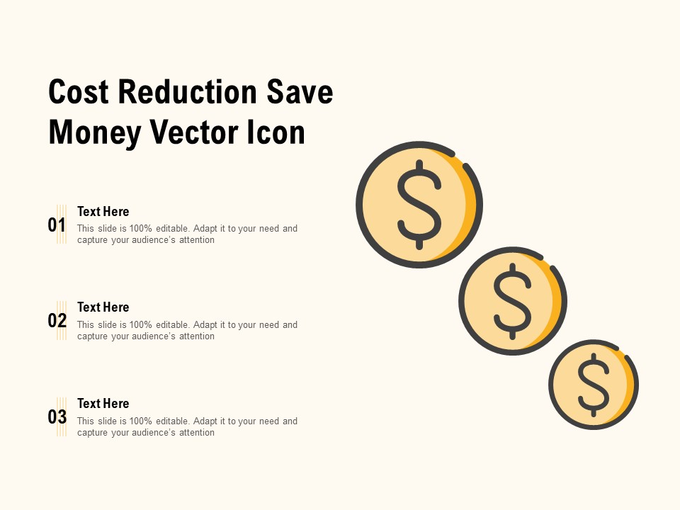 Cost Reduction Save Money Vector Icon Ppt PowerPoint Presentation Infographic Template