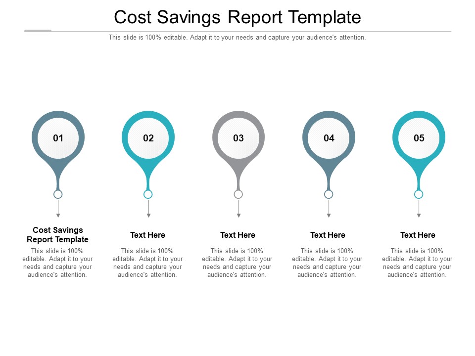 Cost Savings Report Template Ppt PowerPoint Presentation Gallery Format Cpb Pdf