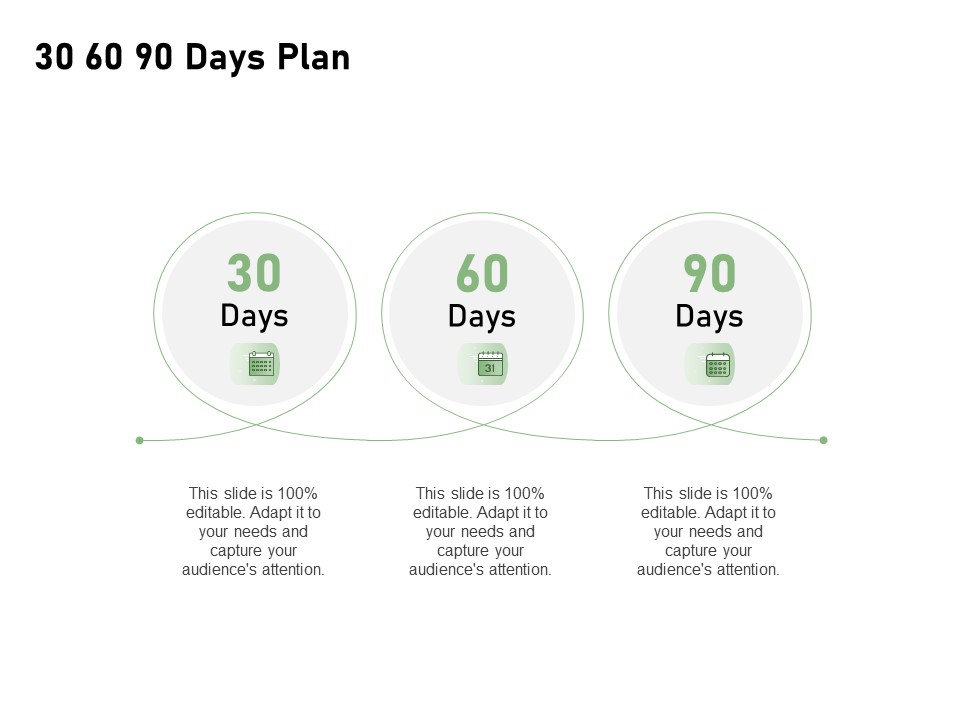 Cost Savings To A Company 30 60 90 Days Plan Sample PDF