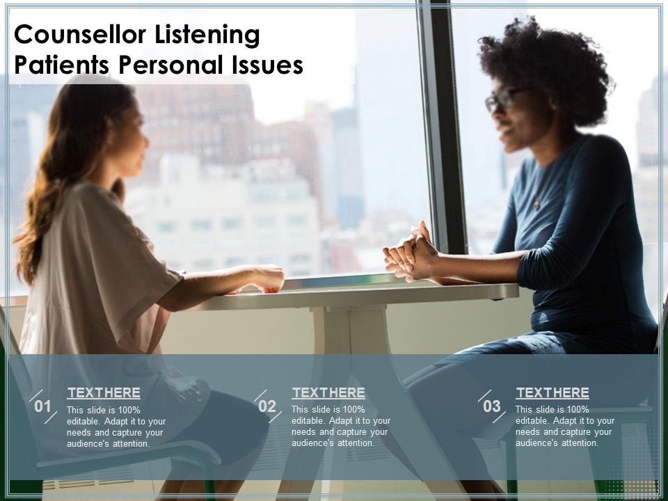 Counsellor Listening Patients Personal Issues Ppt PowerPoint Presentation File Example File PDF