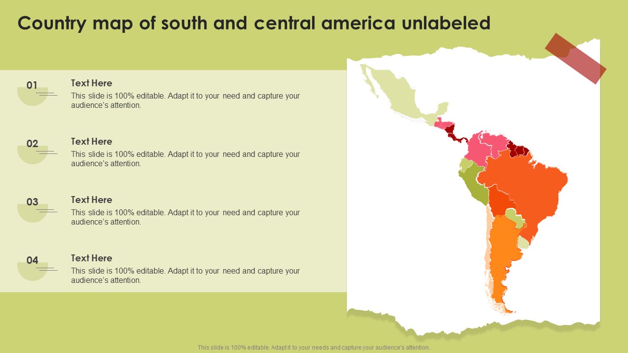 Country Map Of South And Central America Unlabeled Elements PDF