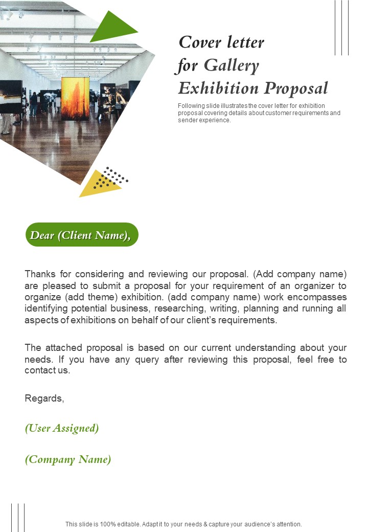 Cover Letter For Gallery Exhibition Proposal One Pager Sample Example Document