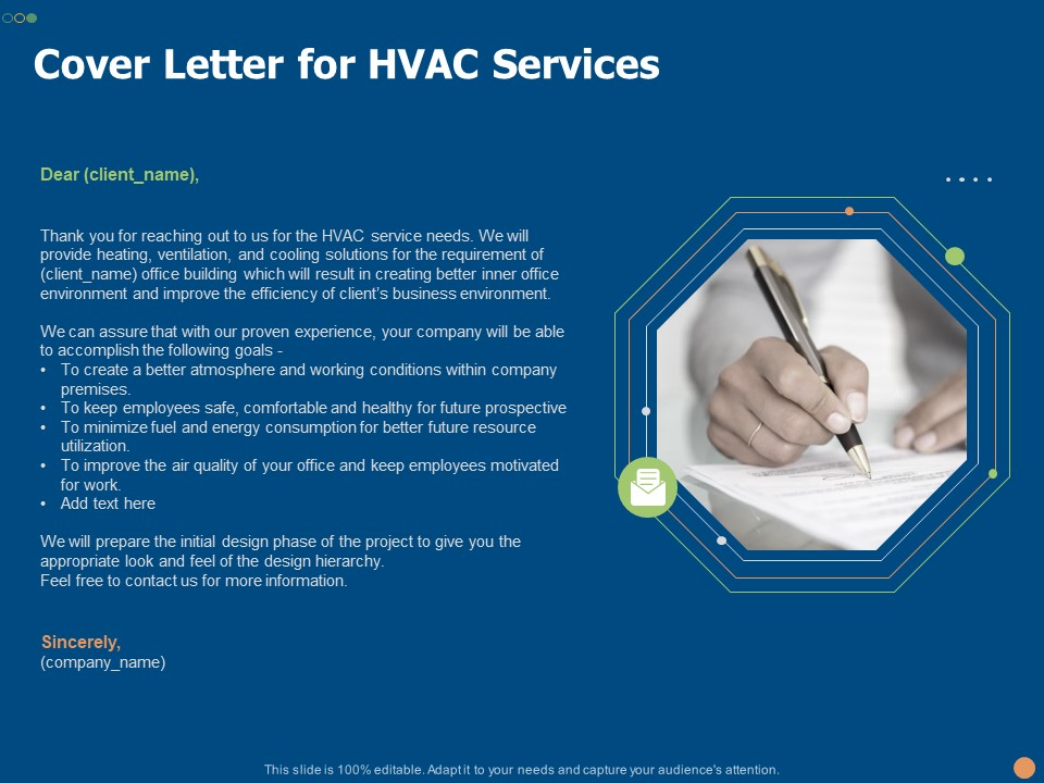 Cover Letter For HVAC Services Ppt PowerPoint Presentation Summary Themes PDF