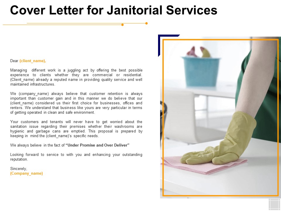 Cover Letter For Janitorial Services Ppt PowerPoint Presentation Outline Example