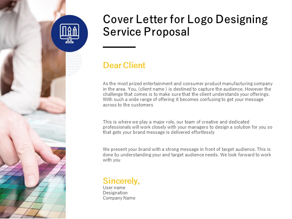 Cover Letter For Logo Designing Service Proposal Ppt PowerPoint Presentation Professional Show
