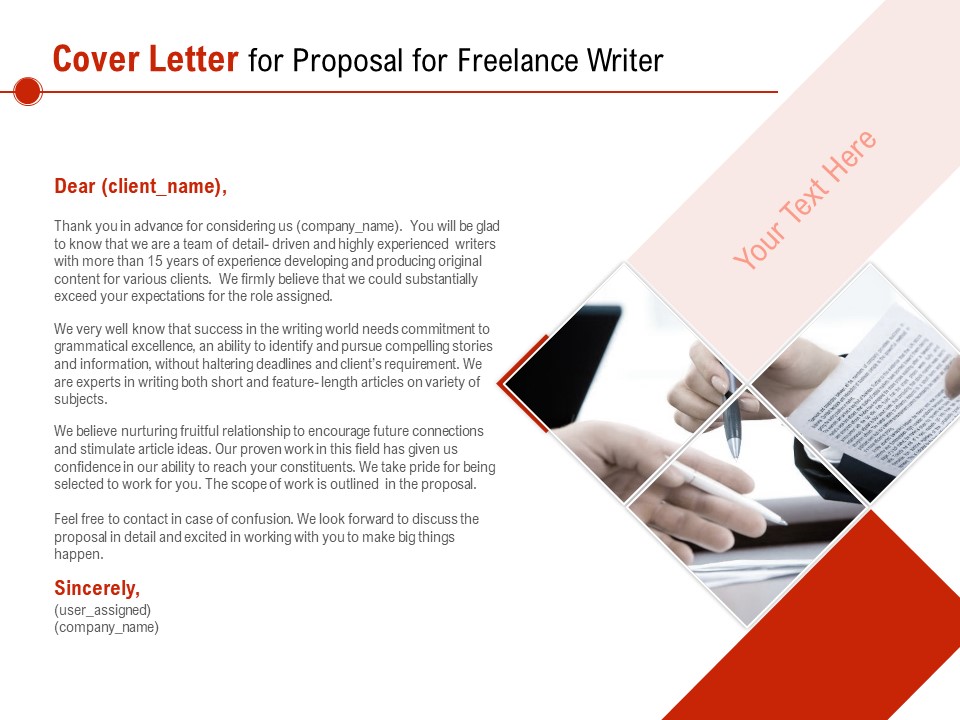 Cover Letter For Proposal For Freelance Writer Ppt PowerPoint Presentation Outline Background PDF