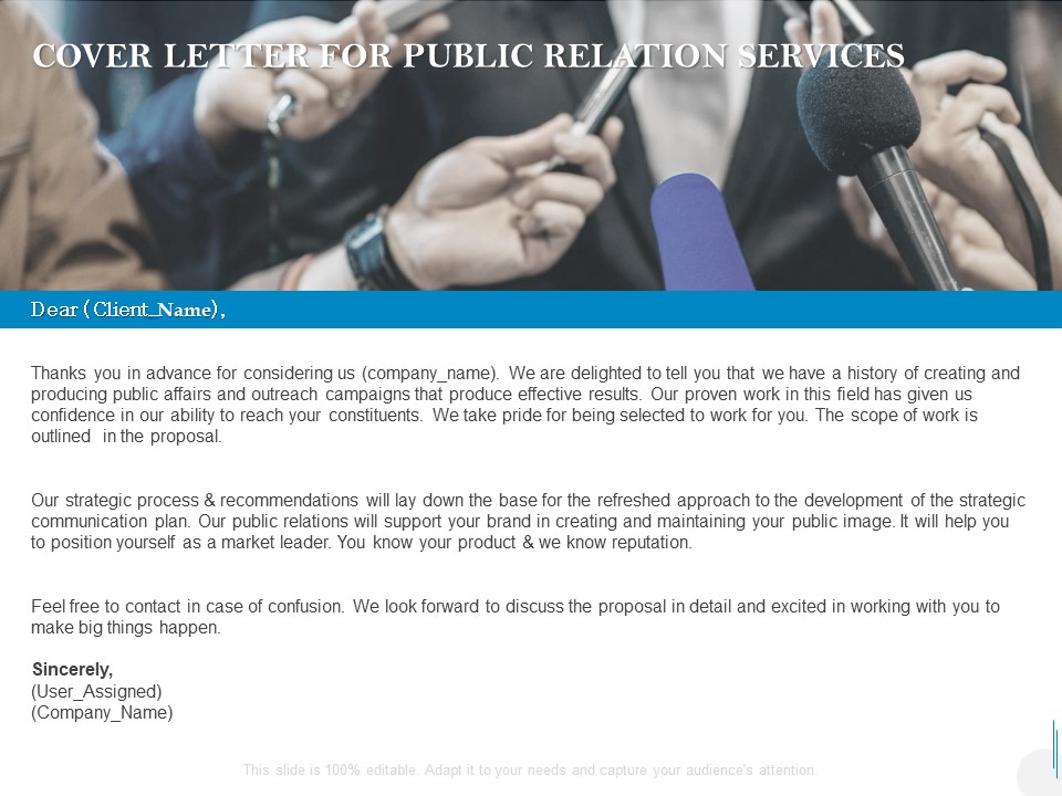 Cover Letter For Public Relation Services Ppt PowerPoint Presentation Styles Infographic Template