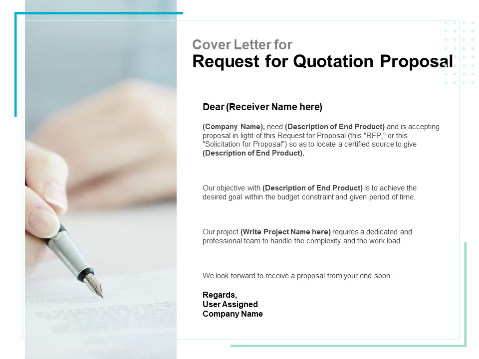 Cover Letter For Request For Quotation Proposal Ppt PowerPoint Presentation Outline Graphics Pictures