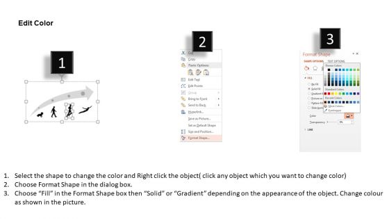 Crawl Walk Run Fly Arrow Diagram Powerpoint Templates