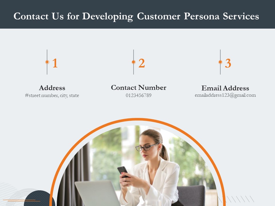 Creating Buyer Persona Contact Us For Developing Customer Persona Services Icons PDF