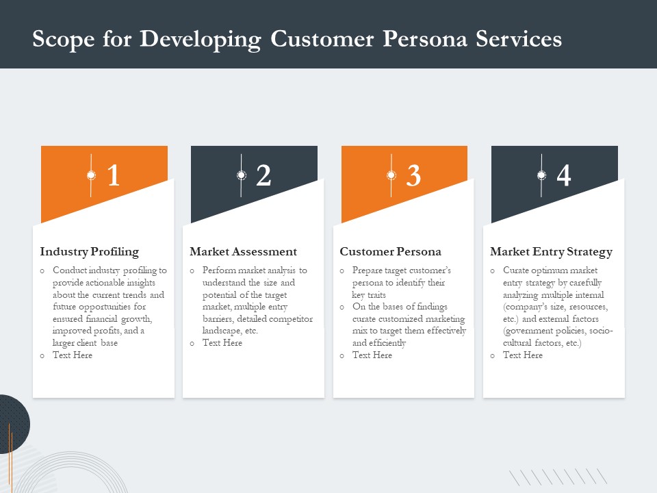 Creating Buyer Persona Scope For Developing Customer Persona Services Brochure PDF