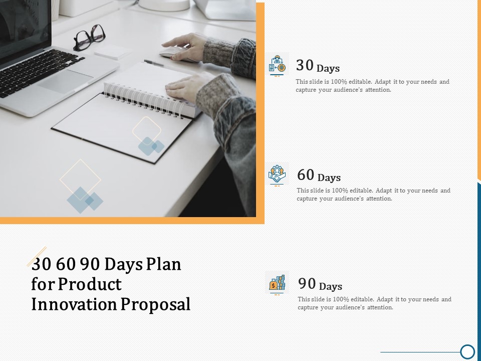 Creating Innovation Commodity 30 60 90 Days Plan For Product Innovation Proposal Background PDF