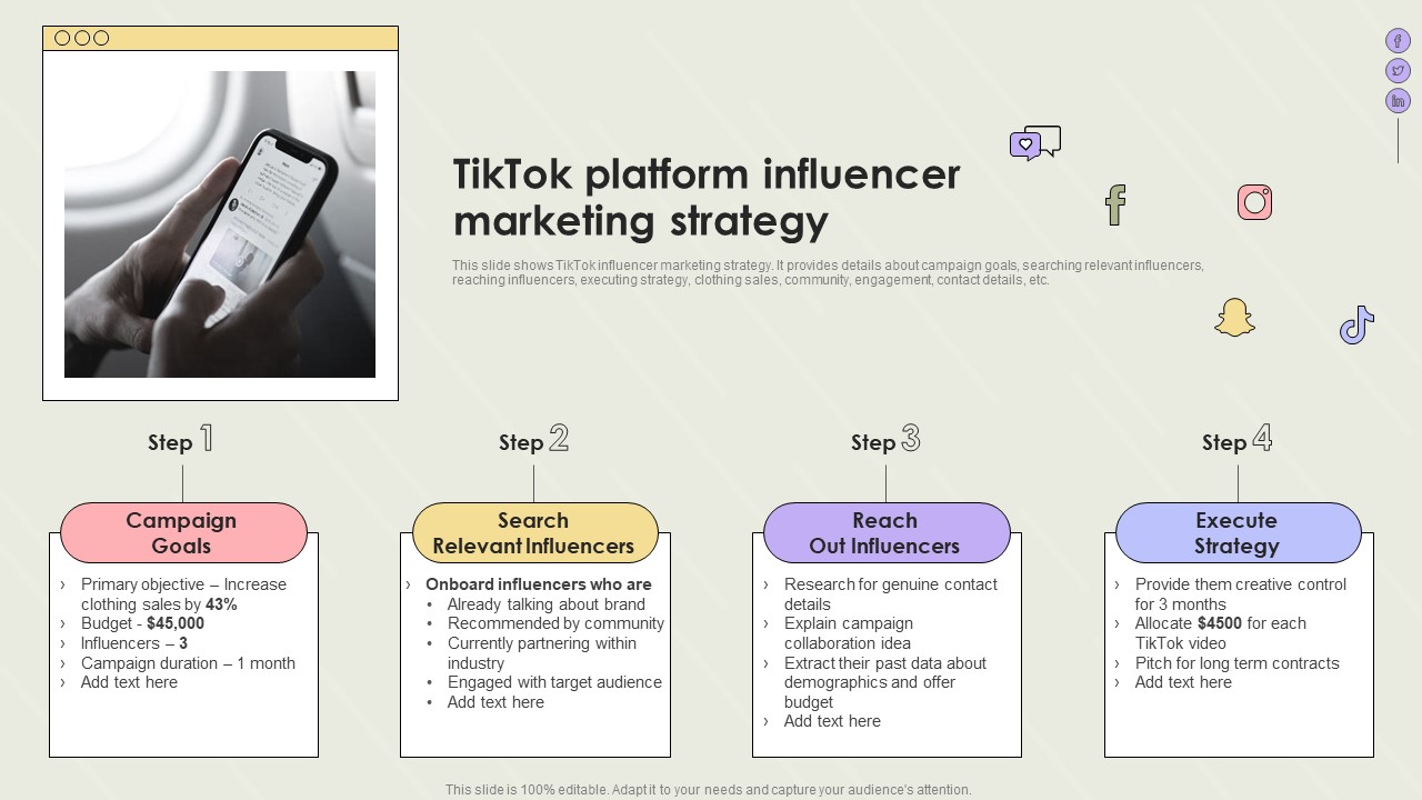 Creating Social Network Tiktok Platform Influencer Marketing Strategy Formats PDF