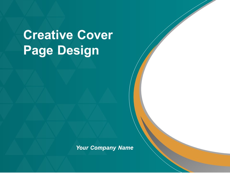 Creative Cover Page Design Ppt Powerpoint Presentation Summary Outline