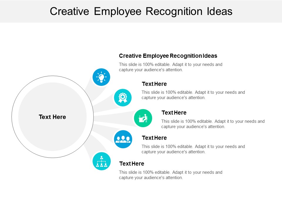 Creative Employee Recognition Ideas Ppt PowerPoint Presentation Model Influencers Cpb