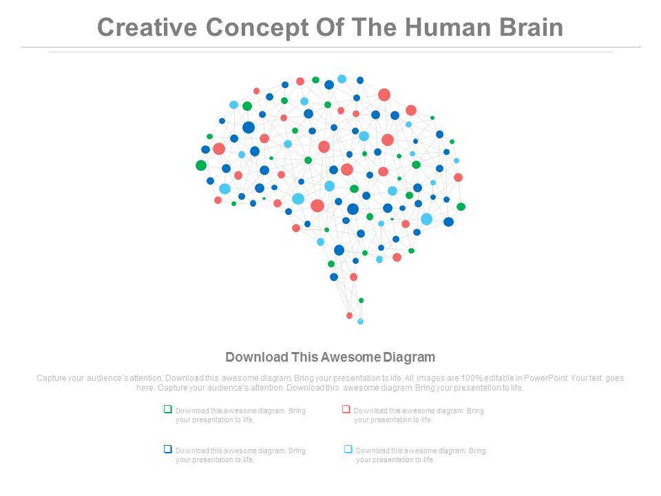 Creative Ideas Human Brain Diagram Powerpoint Slides