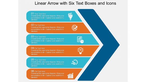 Creative Text Boxes With Arrow Free PowerPoint Template