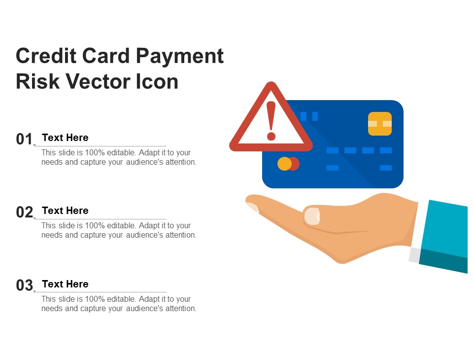 Credit Card Payment Risk Vector Icon Ppt PowerPoint Presentation File Inspiration PDF