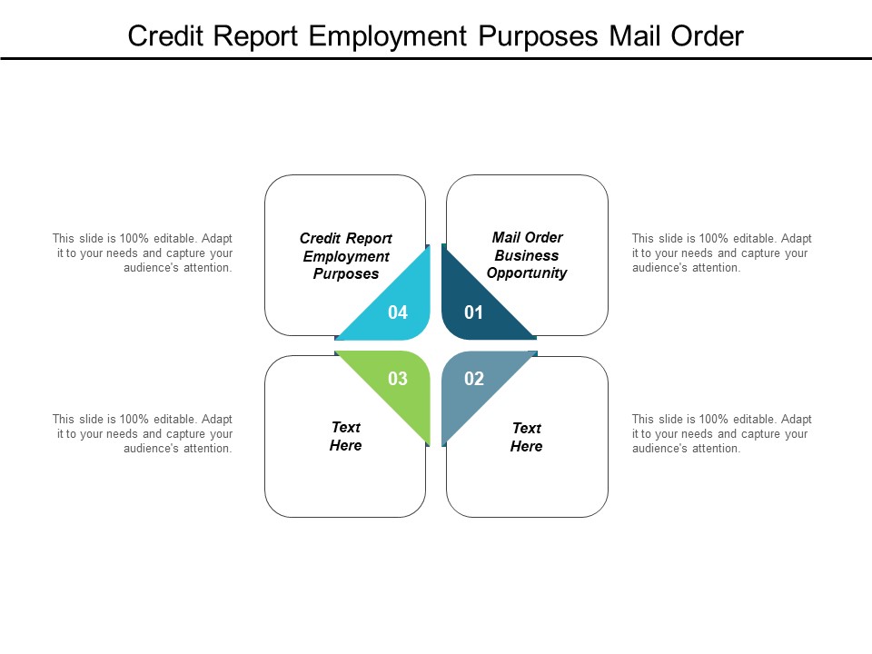 Credit Report Employment Purposes Mail Order Business Opportunity Ppt PowerPoint Presentation Infographic Template Samples