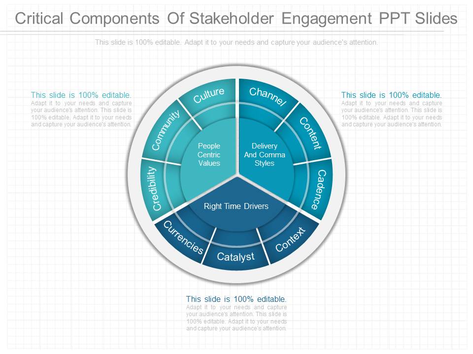 Critical Components Of Stakeholder Engagement Ppt Slides