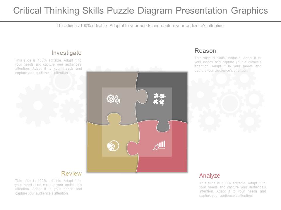 Critical Thinking Skills Puzzle Diagram Presentation Graphics