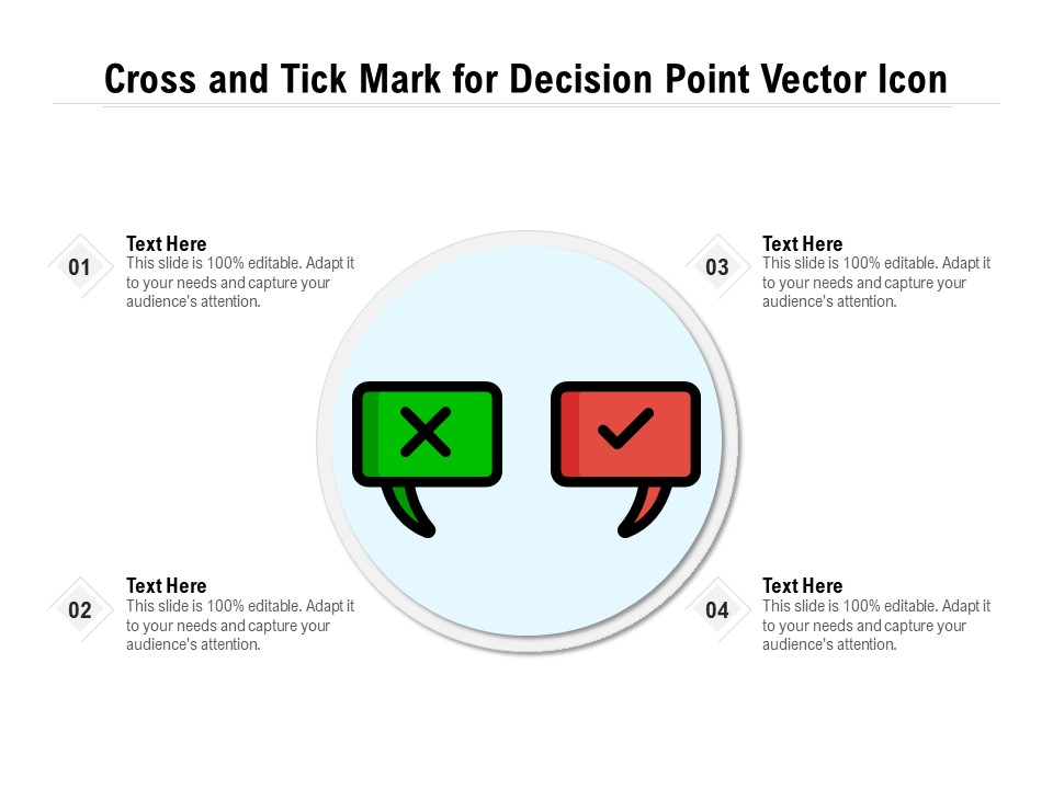 Cross And Tick Mark For Decision Point Vector Icon Ppt PowerPoint Presentation Ideas Mockup PDF