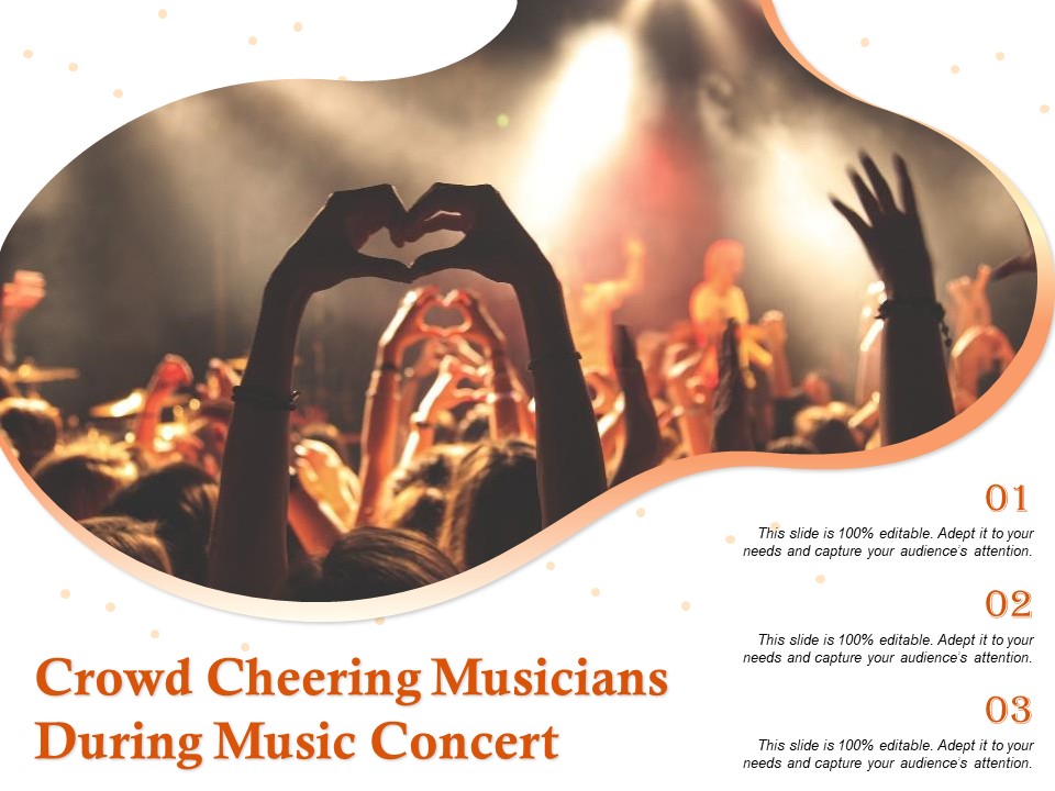 Crowd Cheering Musicians During Music Concert Ppt PowerPoint Presentation Layouts Backgrounds PDF