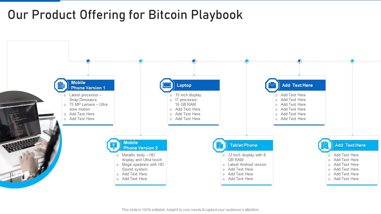 Cryptocurrency Investment Playbook Our Product Offering For Bitcoin Playbook Diagrams PDF
