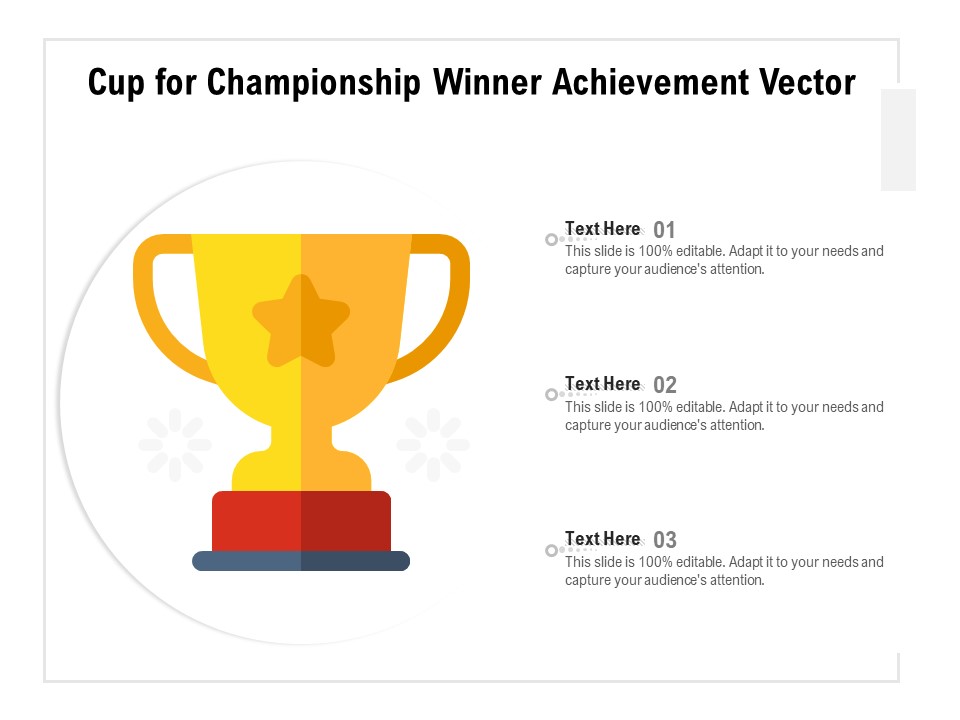Cup For Championship Winner Achievement Vector Ppt PowerPoint Presentation Gallery Smartart PDF