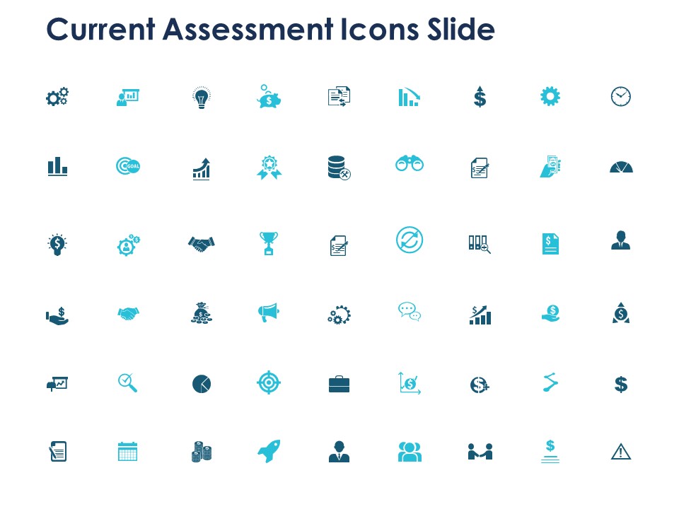 Current Assessment Icons Slide Ppt PowerPoint Presentation Portfolio Professional