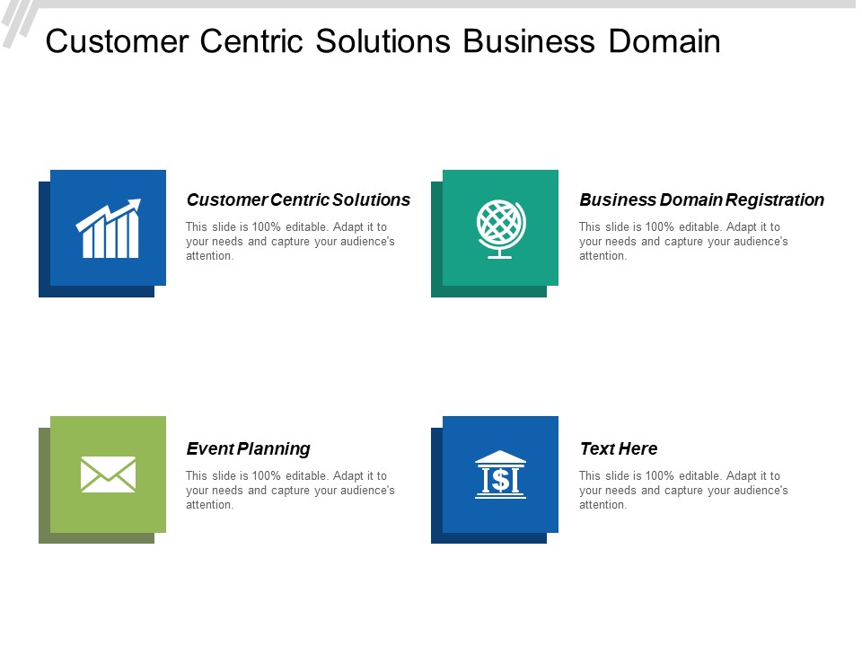 Customer Centric Solutions Business Domain Registration Event Planning Ppt PowerPoint Presentation Icon Background Designs