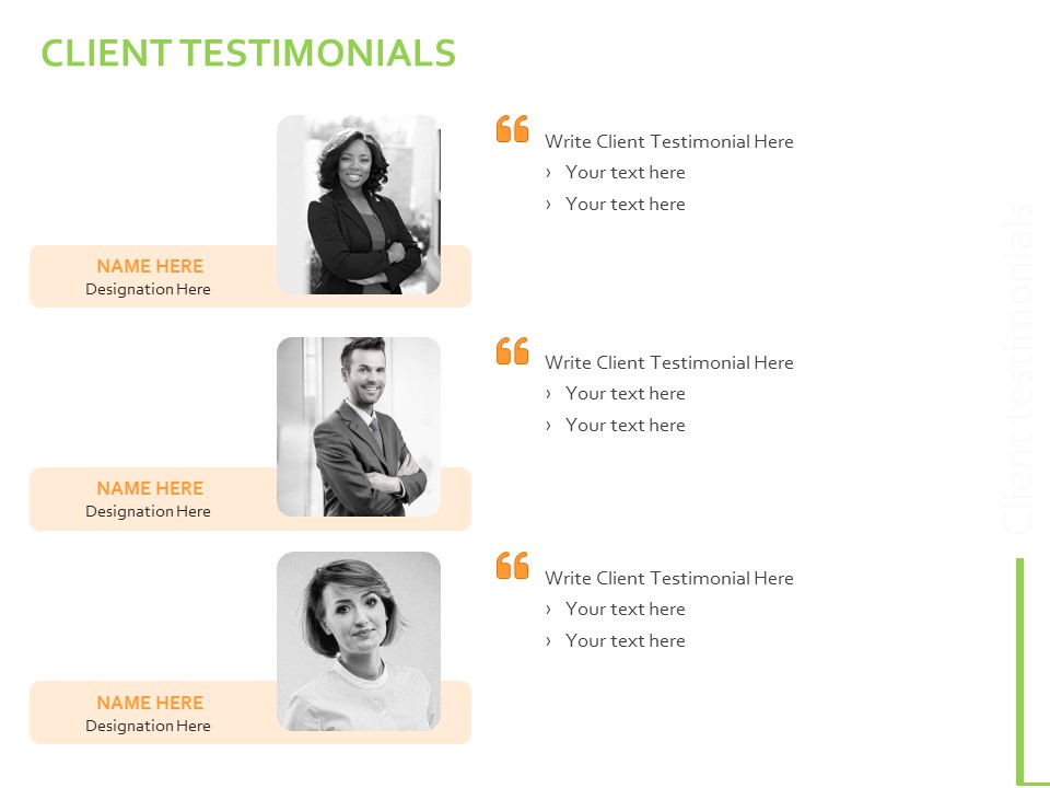 Customer Experience Interface Client Testimonials Ppt PowerPoint Presentation Pictures Microsoft PDF
