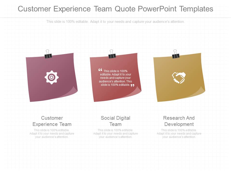 Customer Experience Team Quote Powerpoint Templates