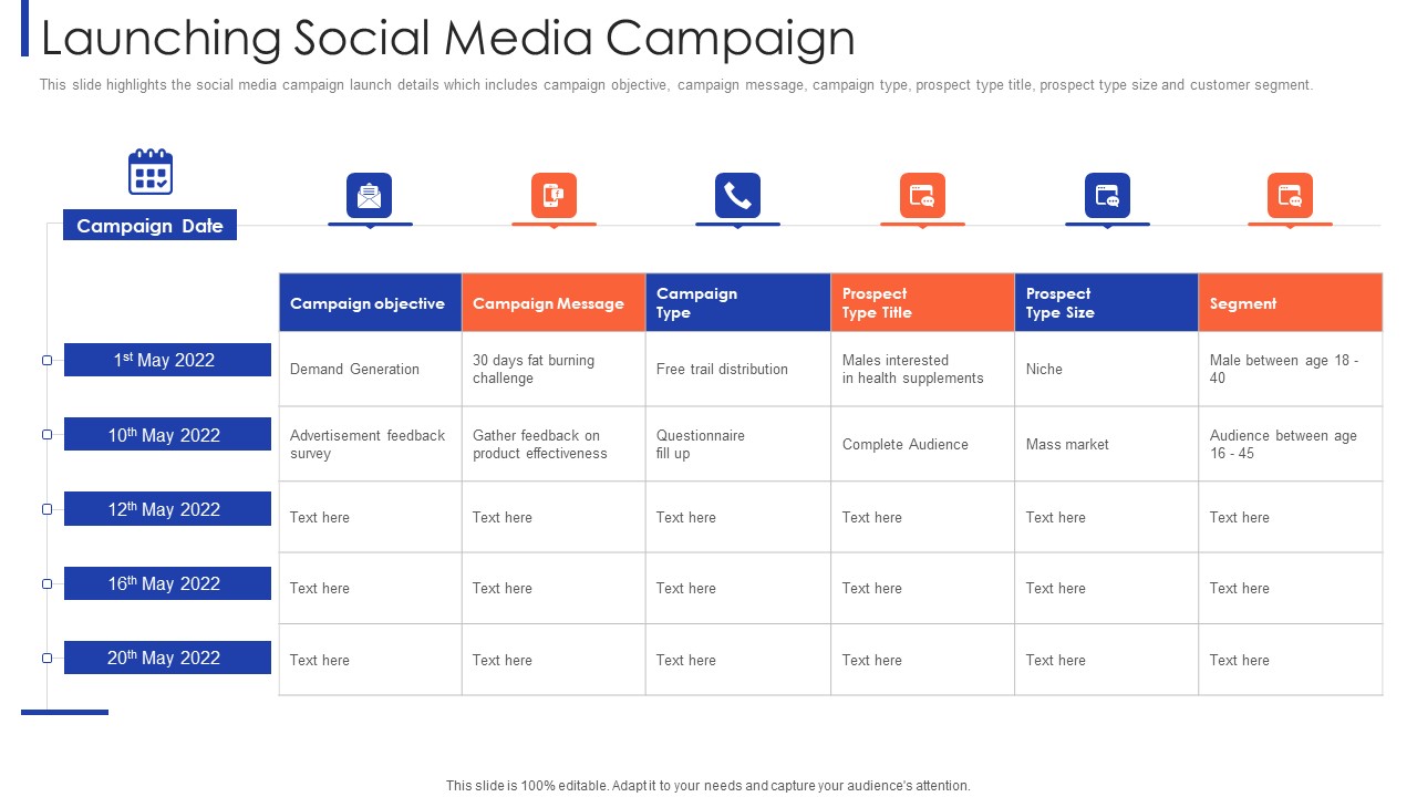 Customer Relationship Strategy For Building Loyalty Launching Social Media Campaign Demonstration PDF