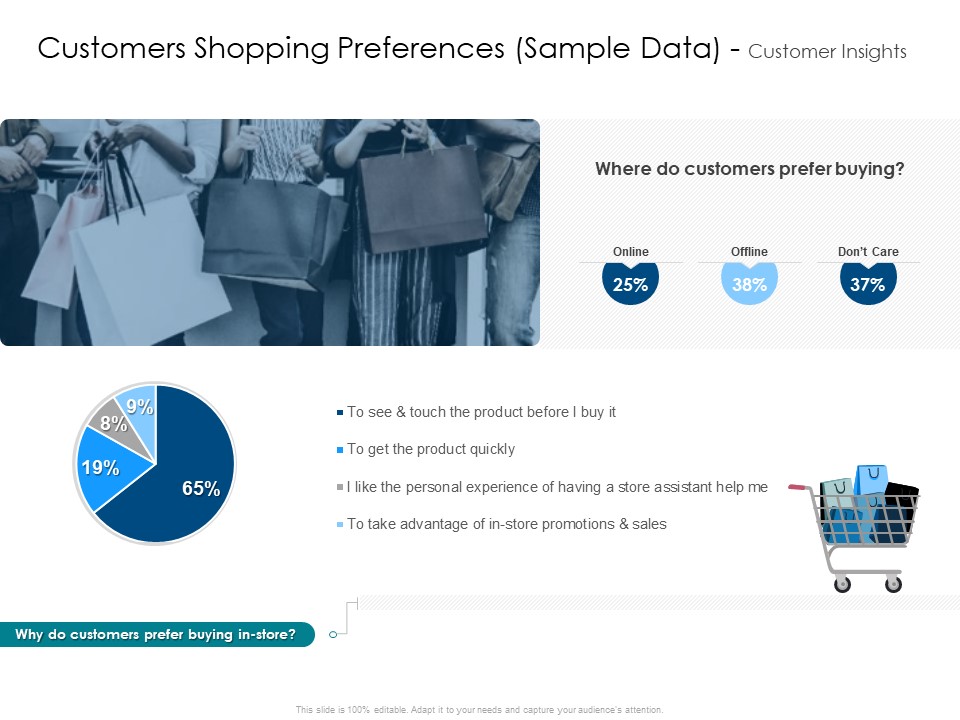 Customers Shopping Preferences Sample Data Customer Insights Graphics PDF