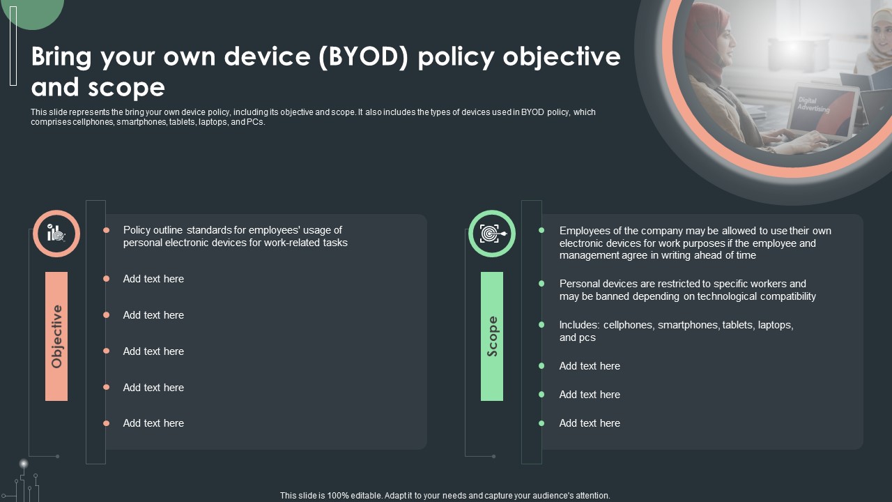 Cybersecurity Guidelines IT Bring Your Own Device Byod Policy Objective And Scope Elements PDF