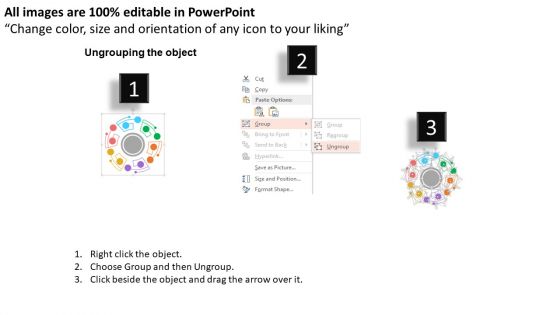 Cycle Diagram For Online Marketing Plans Powerpoint Template