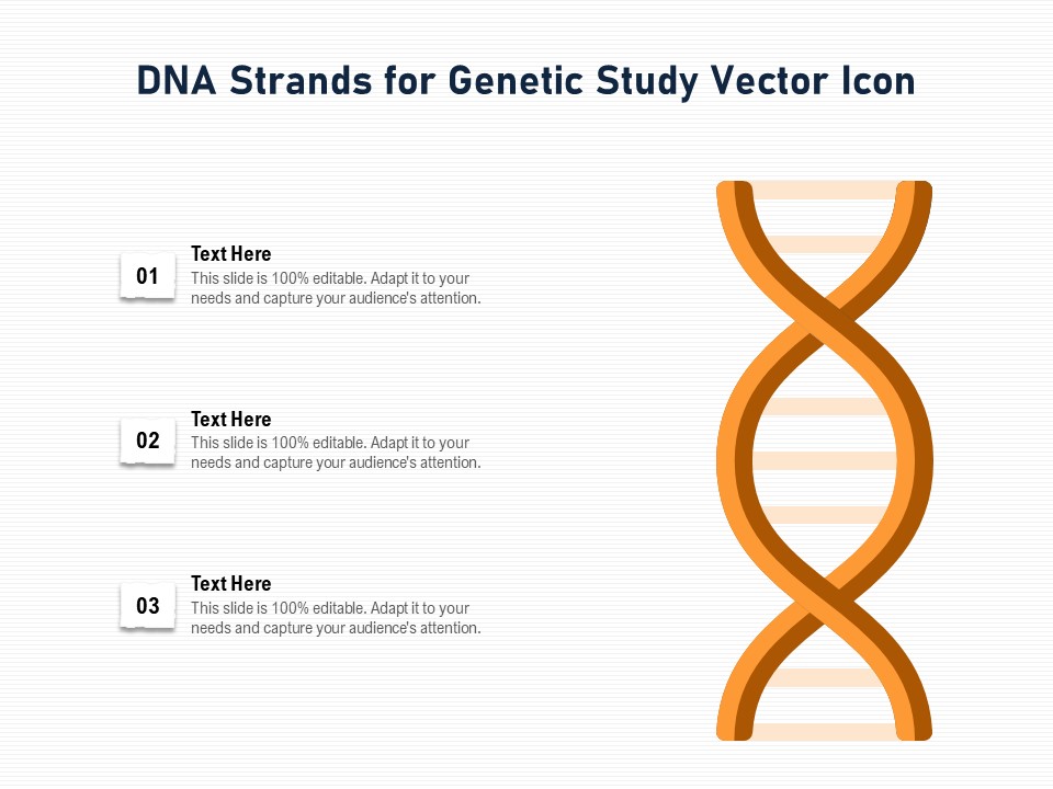 DNA Strands For Genetic Study Vector Icon Ppt PowerPoint Presentation Slides Graphics Download PDF