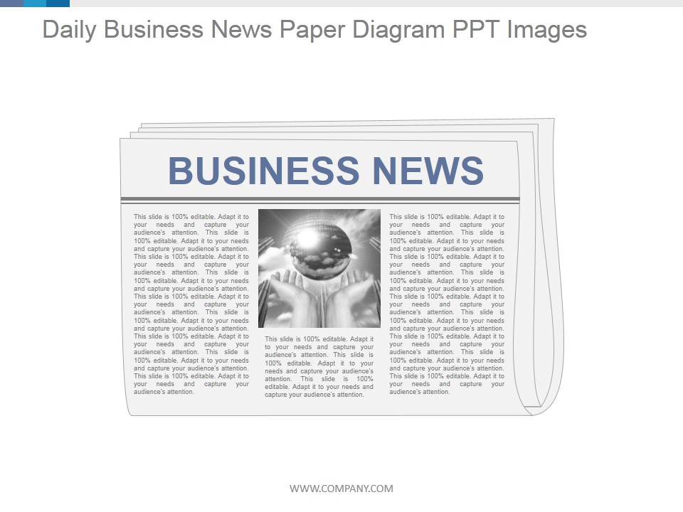 Daily Business News Paper Diagram Ppt PowerPoint Presentation Deck