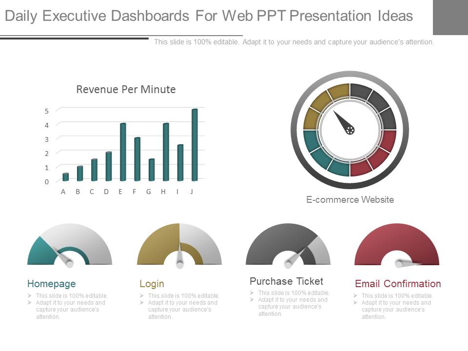 Daily Executive Dashboards For Web Ppt Presentation Ideas
