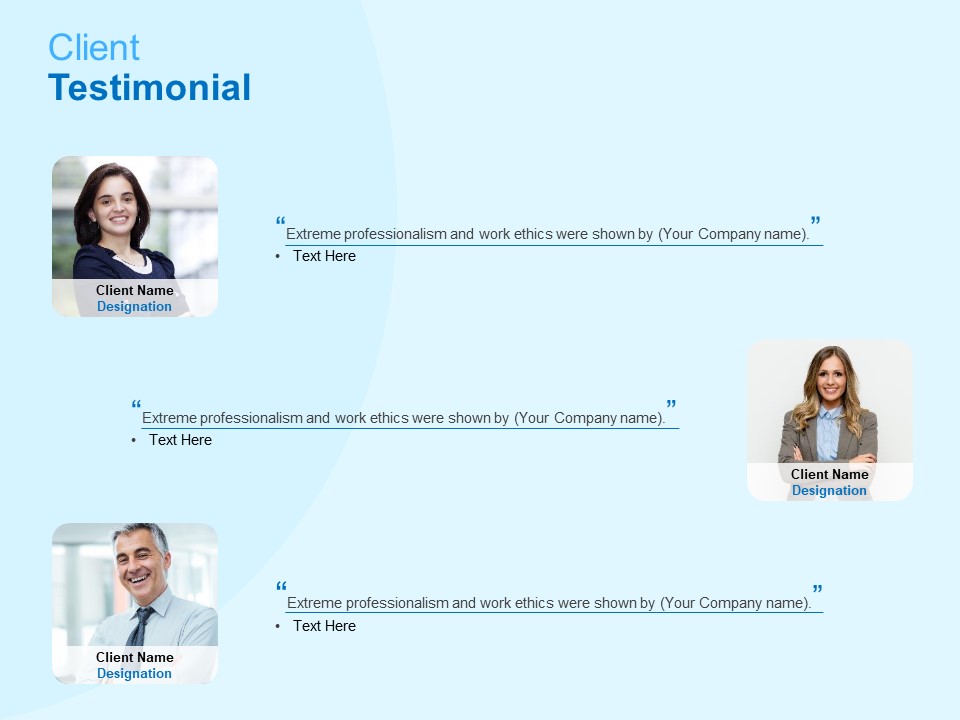 Damage Security Insurance Proposal Client Testimonial Ppt Model PDF