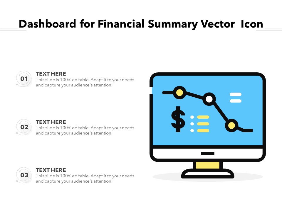 Dashboard For Financial Summary Vector Icon Ppt PowerPoint Presentation Infographic Template Design Inspiration PDF