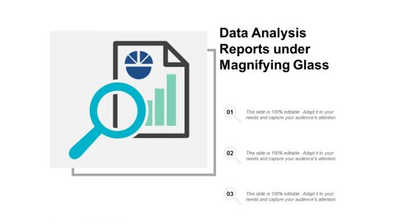 Data Analysis Reports Under Magnifying Glass Ppt PowerPoint Presentation Icon Graphic Tips