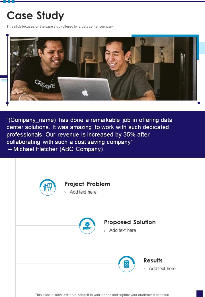 Data Hub Services Proposal Case Study One Pager Sample Example Document