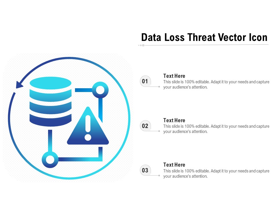 Data Loss Threat Vector Icon Ppt PowerPoint Presentation File Visual Aids PDF