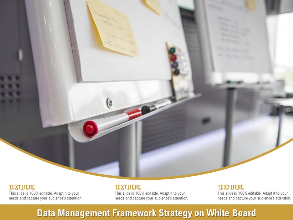 Data Management Framework Strategy On White Board Ppt PowerPoint Presentation File Show PDF