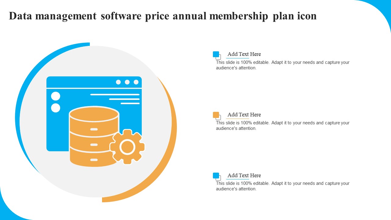Data Management Software Price Annual Membership Plan Icon Sample PDF
