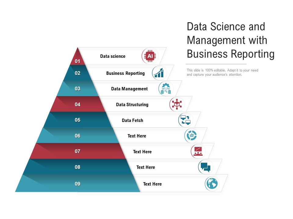 Data Science And Management With Business Reporting Ppt PowerPoint Presentation Icon Styles PDF